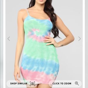 Tie dye mini dress